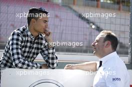 Pascal Wehrlein (GER) Manor and Ullrich Fritz (GER) Team Principal Mercedes-AMG HWA. 05.05.2016, DTM Round 1, Hockenheimring, Germany, Friday.
