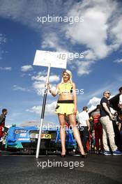 Grid girl of Edoardo Mortara (ITA) Audi Sport Team Abt Sportsline, Audi RS 5 DTM. 21.05.2016, DTM Round 2, Spielberg, Austria, Race 1, Saturday.