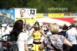 Grid girl of António Félix da Costa (POR) BMW Team Schnitzer, BMW M4 DTM. 22.05.2016, DTM Round 2, Spielberg, Austria, Race 2, Sunday.