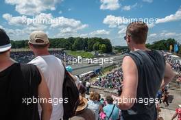 athmoshere, spectators, Adrian Tambey (FRA) Audi Sport Team Rosberg, Audi RS 5 DTM, Christian Vietoris (GER) Mercedes-AMG Team Mücke, Mercedes-AMG C63 DTM,  25.06.2016, DTM Round 4, Norisring, Germany, Saturday.