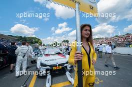 grid girl, Martin Tomczyk (GER) BMW Team Schnitzer, BMW M4 DTM,  25.06.2016, DTM Round 4, Norisring, Germany, Saturday.