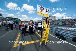 grid girl, Lucas Auer (AUT) Mercedes-AMG Team Mücke, Mercedes-AMG C63 DTM,  25.06.2016, DTM Round 4, Norisring, Germany, Saturday.