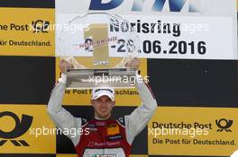 Podium: Race winner Edoardo Mortara (ITA) Audi Sport Team Abt Sportsline, Audi RS 5 DTM. 25.06.2016, DTM Round 3, Norisring, Germany, Race 1, Saturday.