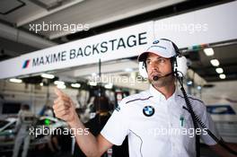Engineer of Maxime Martin (BEL) BMW Team RBM, BMW M4 DTM. 21.08.2016, DTM Round 6, Moscow Raceway, Russia, Sunday.