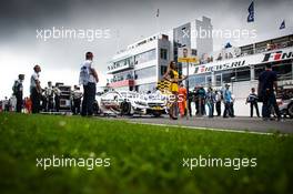 Grid girl of Robert Wickens (CAN) Mercedes-AMG Team HWA, Mercedes-AMG C63 DTM. 21.08.2016, DTM Round 6, Moscow Raceway, Russia, Sunday.