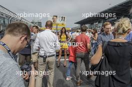 Starting grid, grid girl, 11.09.2016, DTM Round 7, Nuerburgring, Germany, Sunday