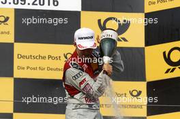Podium: Mattias Ekström (SWE) Audi Sport Team Abt Sportsline, Audi A5 DTM. 25.09.2016, DTM Round 8, Hungaroring, Hungary, Sunday, Race.
