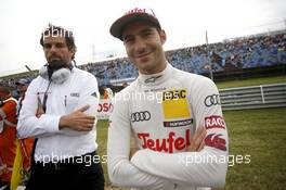 Miguel Molina (ESP) Audi Sport Team Abt Sportsline, Audi RS 5 DTM with his engineer. 25.09.2016, DTM Round 8, Hungaroring, Hungary, Sunday, Race.