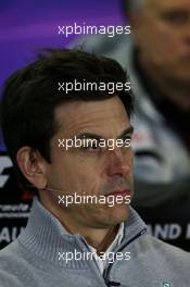 Toto Wolff (GER) Mercedes AMG F1 Shareholder and Executive Director in the FIA Press Conference. 18.03.2016. Formula 1 World Championship, Rd 1, Australian Grand Prix, Albert Park, Melbourne, Australia, Practice Day.