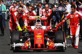 Kimi Raikkonen (FIN) Ferrari SF16-H on the grid. 20.03.2016. Formula 1 World Championship, Rd 1, Australian Grand Prix, Albert Park, Melbourne, Australia, Race Day.