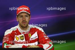 Sebastian Vettel (GER) Ferrari in the FIA Press Conference. 20.03.2016. Formula 1 World Championship, Rd 1, Australian Grand Prix, Albert Park, Melbourne, Australia, Race Day.