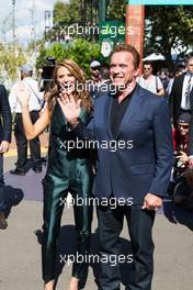 Arnold Schwarzenegger (USA). 20.03.2016. Formula 1 World Championship, Rd 1, Australian Grand Prix, Albert Park, Melbourne, Australia, Race Day.