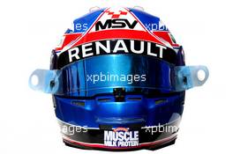 The helmet of Jolyon Palmer (GBR) Renault Sport F1 Team. 17.03.2016. Formula 1 World Championship, Rd 1, Australian Grand Prix, Albert Park, Melbourne, Australia, Preparation Day.