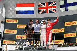 The podium (L to R): Max Verstappen (NLD) Red Bull Racing, second; James Vowles (GBR) Mercedes AMG F1 Chief Strategist; Lewis Hamilton (GBR) Mercedes AMG F1, race winner; Kimi Raikkonen (FIN) Ferrari, third. 03.07.2016. Formula 1 World Championship, Rd 9, Austrian Grand Prix, Spielberg, Austria, Race Day.