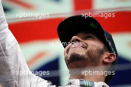 Race winner Lewis Hamilton (GBR) Mercedes AMG F1 celebrates on the podium. 03.07.2016. Formula 1 World Championship, Rd 9, Austrian Grand Prix, Spielberg, Austria, Race Day.
