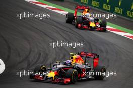 Max Verstappen (NLD) Red Bull Racing RB12 leads team mate Daniel Ricciardo (AUS) Red Bull Racing RB12. 03.07.2016. Formula 1 World Championship, Rd 9, Austrian Grand Prix, Spielberg, Austria, Race Day.
