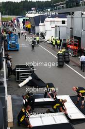 The paddock pack up after the race. 03.07.2016. Formula 1 World Championship, Rd 9, Austrian Grand Prix, Spielberg, Austria, Race Day.