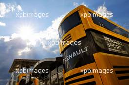 Renault Sport F1 Team motorhome. 30.06.2016. Formula 1 World Championship, Rd 9, Austrian Grand Prix, Spielberg, Austria, Preparation Day.