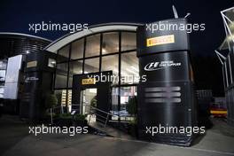 Pirelli motorhome at night. 27.08.2016. Formula 1 World Championship, Rd 13, Belgian Grand Prix, Spa Francorchamps, Belgium, Qualifying Day.
