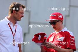Alex Wurz (AUT) and Kimi Raikkonen (FIN), Scuderia Ferrari  27.08.2016. Formula 1 World Championship, Rd 13, Belgian Grand Prix, Spa Francorchamps, Belgium, Qualifying Day.