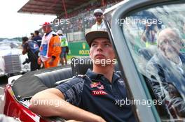Max Verstappen (NLD) Red Bull Racing on the drivers parade. 28.08.2016. Formula 1 World Championship, Rd 13, Belgian Grand Prix, Spa Francorchamps, Belgium, Race Day.