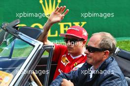 Kimi Raikkonen (FIN) Ferrari on the drivers parade. 28.08.2016. Formula 1 World Championship, Rd 13, Belgian Grand Prix, Spa Francorchamps, Belgium, Race Day.