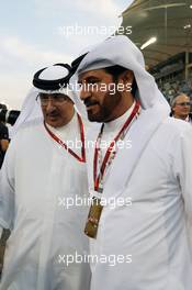 Mohammed Bin Sulayem (UAE) (Right) on the grid. 03.04.2016. Formula 1 World Championship, Rd 2, Bahrain Grand Prix, Sakhir, Bahrain, Race Day.