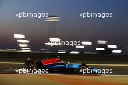 Rio Haryanto (IDN) Manor Racing MRT05 sends sparks flying. 02.04.2016. Formula 1 World Championship, Rd 2, Bahrain Grand Prix, Sakhir, Bahrain, Qualifying Day.
