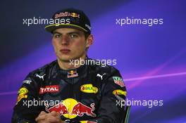Max Verstappen (NLD) Red Bull Racing  in the FIA Press Conference. 13.11.2016. Formula 1 World Championship, Rd 20, Brazilian Grand Prix, Sao Paulo, Brazil, Race Day.