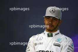 race winner Lewis Hamilton (GBR) Mercedes AMG F1 in the FIA Press Conference. 13.11.2016. Formula 1 World Championship, Rd 20, Brazilian Grand Prix, Sao Paulo, Brazil, Race Day.