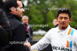 Rio Haryanto (IDN) Manor Racing with the media. 11.06.2016. Formula 1 World Championship, Rd 7, Canadian Grand Prix, Montreal, Canada, Qualifying Day.
