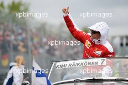 Kimi Raikkonen (FIN) Ferrari on the drivers parade. 12.06.2016. Formula 1 World Championship, Rd 7, Canadian Grand Prix, Montreal, Canada, Race Day.