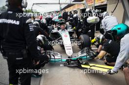 Mercedes AMG F1 practices a pit stop. 09.06.2016. Formula 1 World Championship, Rd 7, Canadian Grand Prix, Montreal, Canada, Preparation Day.