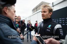 Nico Rosberg (GER) Mercedes AMG F1 with the media. 09.06.2016. Formula 1 World Championship, Rd 7, Canadian Grand Prix, Montreal, Canada, Preparation Day.