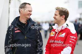(L to R): Paul Monaghan (GBR) Red Bull Racing Chief Engineer with Sebastian Vettel (GER) Ferrari. 09.06.2016. Formula 1 World Championship, Rd 7, Canadian Grand Prix, Montreal, Canada, Preparation Day.