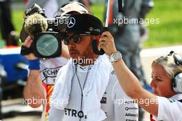 Lewis Hamilton (GBR) Mercedes AMG F1 on the grid. 17.04.2016. Formula 1 World Championship, Rd 3, Chinese Grand Prix, Shanghai, China, Race Day.
