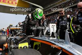 Nico Hulkenberg (GER) Sahara Force India F1 VJM09 on the grid. 17.04.2016. Formula 1 World Championship, Rd 3, Chinese Grand Prix, Shanghai, China, Race Day.