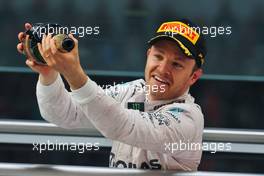 Race winner Nico Rosberg (GER) Mercedes AMG F1 celebrates on the podium. 17.04.2016. Formula 1 World Championship, Rd 3, Chinese Grand Prix, Shanghai, China, Race Day.