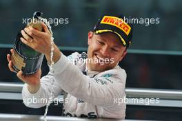 Race winner Nico Rosberg (GER) Mercedes AMG F1 celebrates on the podium. 17.04.2016. Formula 1 World Championship, Rd 3, Chinese Grand Prix, Shanghai, China, Race Day.