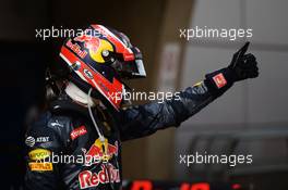 Daniil Kvyat (RUS) Red Bull Racing RB12 celebrates his third position in parc ferme. 17.04.2016. Formula 1 World Championship, Rd 3, Chinese Grand Prix, Shanghai, China, Race Day.