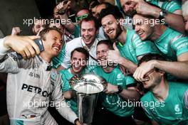 Race winner Nico Rosberg (GER) Mercedes AMG F1 celebrates with the team. 17.04.2016. Formula 1 World Championship, Rd 3, Chinese Grand Prix, Shanghai, China, Race Day.