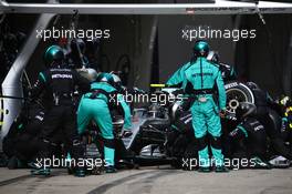 Nico Rosberg (GER) Mercedes AMG Petronas F1 W07  Pit stop. 17.04.2016. Formula 1 World Championship, Rd 3, Chinese Grand Prix, Shanghai, China, Race Day.