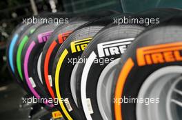 Pirelli tyres. 16.04.2016. Formula 1 World Championship, Rd 3, Chinese Grand Prix, Shanghai, China, Qualifying Day.