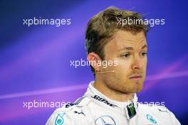 Nico Rosberg (GER) Mercedes AMG F1 in the post qualifying FIA Press Conference. 16.04.2016. Formula 1 World Championship, Rd 3, Chinese Grand Prix, Shanghai, China, Qualifying Day.