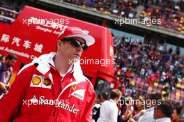Kimi Raikkonen (FIN) Ferrari on the drivers parade. 17.04.2016. Formula 1 World Championship, Rd 3, Chinese Grand Prix, Shanghai, China, Race Day.