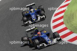 Felipe Nasr (BRA) Sauber C35. 15.05.2016. Formula 1 World Championship, Rd 5, Spanish Grand Prix, Barcelona, Spain, Race Day.