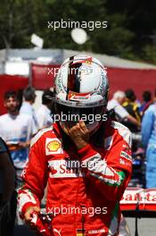 Sebastian Vettel (GER) Ferrari in qualifying parc ferme. 14.05.2016. Formula 1 World Championship, Rd 5, Spanish Grand Prix, Barcelona, Spain, Qualifying Day.