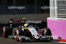 Sergio Perez (MEX) Sahara Force India F1 VJM09. 19.06.2016. Formula 1 World Championship, Rd 8, European Grand Prix, Baku Street Circuit, Azerbaijan, Race Day.