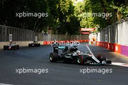 Lewis Hamilton (GBR) Mercedes AMG F1 W07 Hybrid. 19.06.2016. Formula 1 World Championship, Rd 8, European Grand Prix, Baku Street Circuit, Azerbaijan, Race Day.