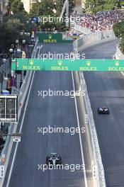 Nico Rosberg (GER) Mercedes AMG F1 W07 Hybrid. 19.06.2016. Formula 1 World Championship, Rd 8, European Grand Prix, Baku Street Circuit, Azerbaijan, Race Day.